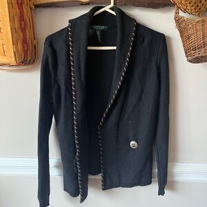 Vintage Ralph Lauren Western Ranch Black Cardigan PS